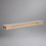 Berlin Wooden Wall Shelf 150cm in Oak and Grey Matt