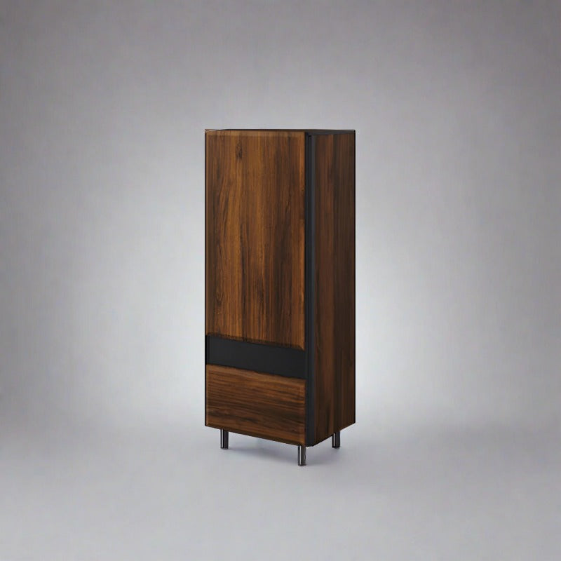 Borga Wooden Tall Storage Cabinet in Oak Catania - Furniture One Shop
