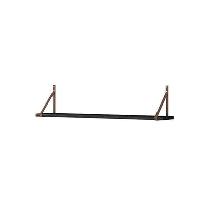 Dark Wooden Wall Shelf in Oak Ribbeck - 102cm - Furniture One Shop