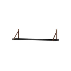 Dark Wooden Wall Shelf in Oak Ribbeck - 102cm - Furniture One Shop