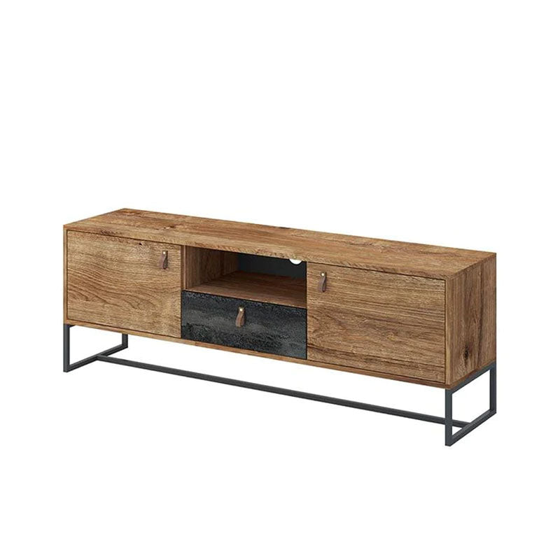 Dark Wooden TV Stand in Oak Ribbeck - 153cm