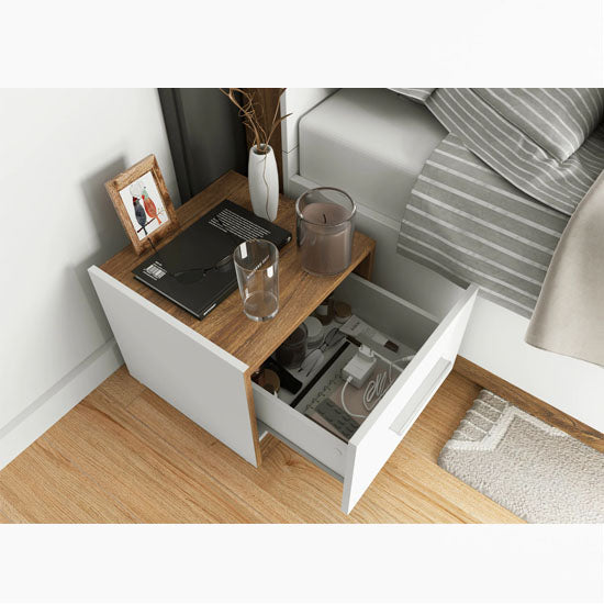 Dentro Wooden Bedside Cabinet - Right Hand - Furniture One Shop