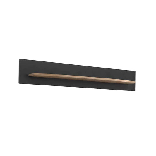 Dera Wooden Wall Shelf in Oak Artisan & Graphite  - 150cm - Furniture One Shop