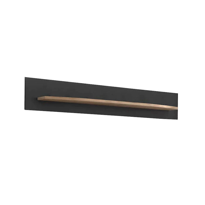 Dera Wooden Wall Shelf in Oak Artisan & Graphite  - 150cm