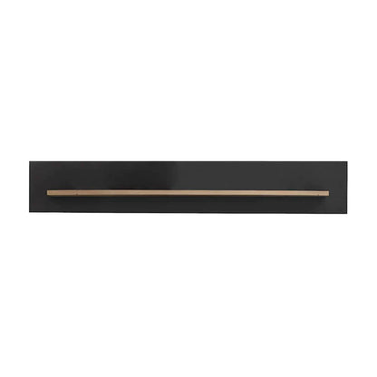 Dera Wooden Wall Shelf in Oak Artisan & Graphite  - 150cm - Furniture One Shop