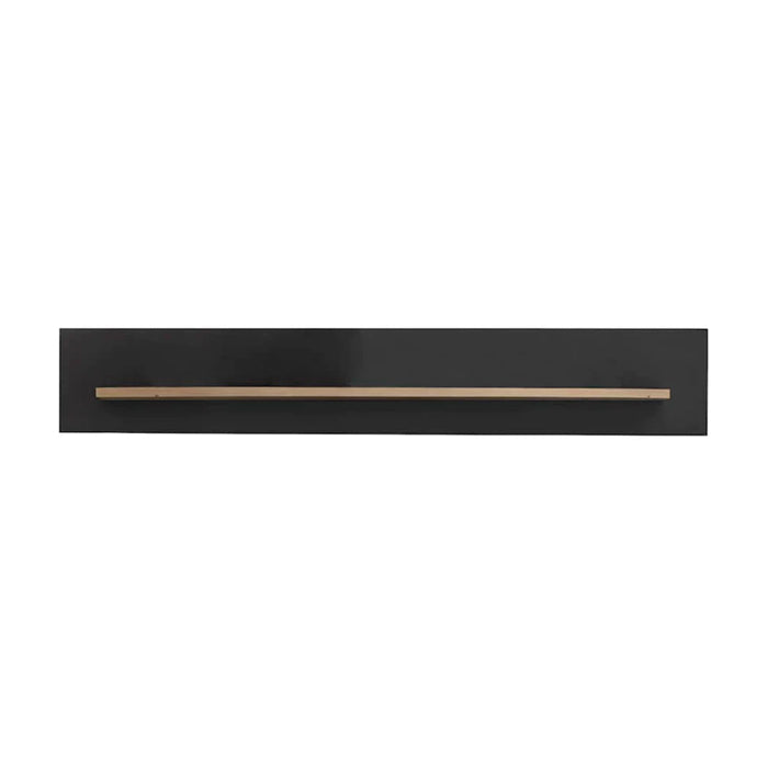 Dera Wooden Wall Shelf in Oak Artisan & Graphite  - 150cm