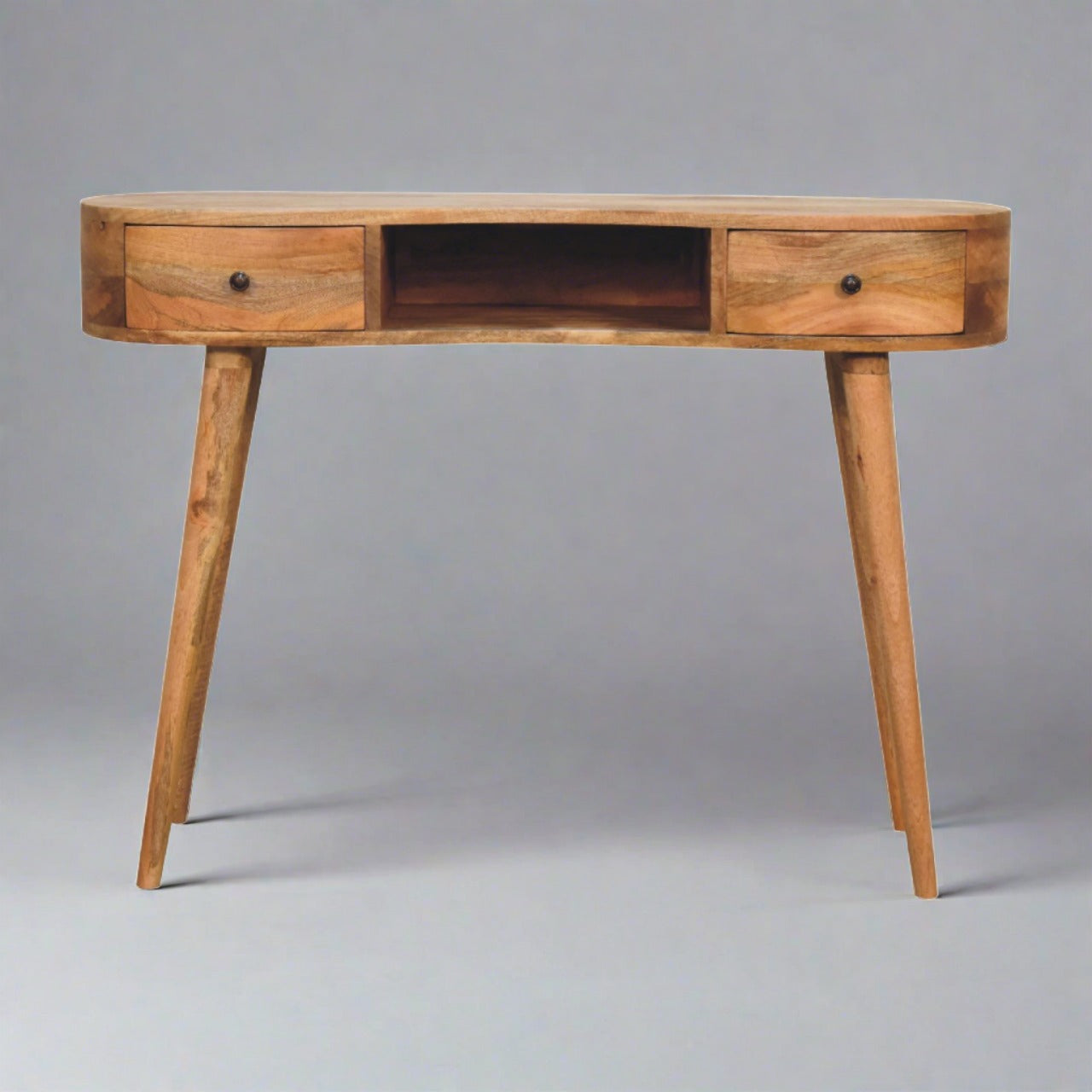 Truro Oak-ish Wave Laptop Desk