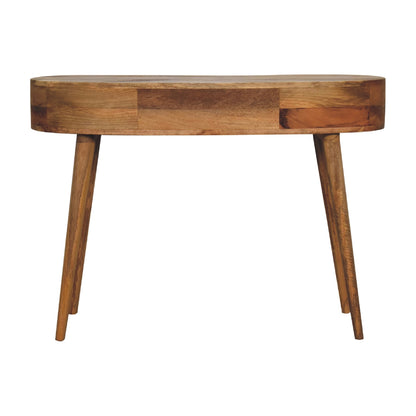 Truro Oak-ish Wave Laptop Desk - Furniture One Shop