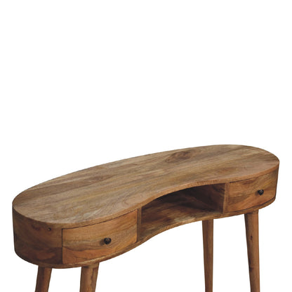 Truro Oak-ish Wave Laptop Desk - Furniture One Shop