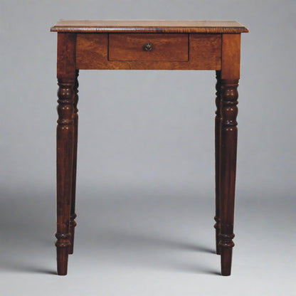 York Chestnut Turned Leg Laptop Desk - Furniture One Shop