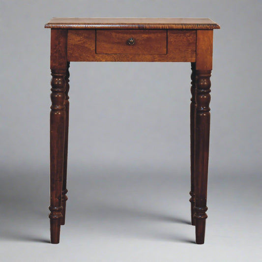 York Chestnut Turned Leg Laptop Desk - Furniture One Shop