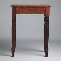 York Chestnut Turned Leg Laptop Desk - Furniture One Shop