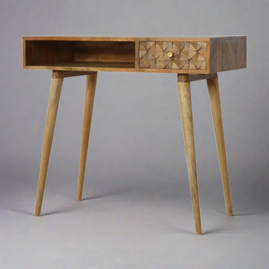 Durham Diamond Carved Laptop Desk - Furniture One Shop