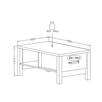Olin Wooden Coffee Table in Appenzeller Fichte Oak - Furniture One Shop
