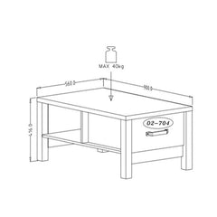 Olin Wooden Coffee Table in Appenzeller Fichte Oak - Furniture One Shop