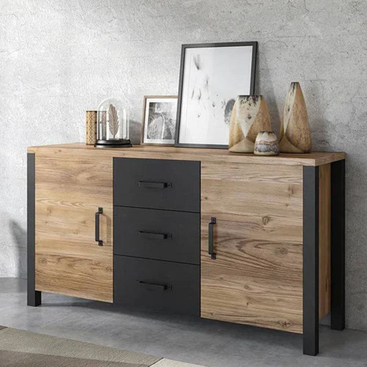 Olin Wooden 2 Door 3 Drawers Sideboard in Appenzeller Fichte Oak