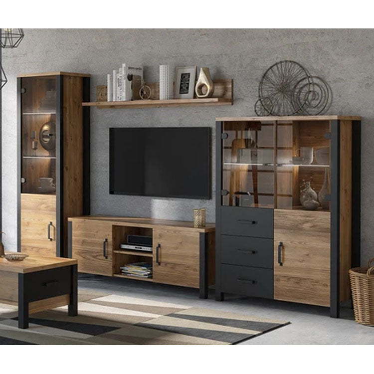 Olin Wooden Wall Shelf in Appenzeller Fichte Oak - 147cm - Furniture One Shop