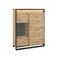 Quant Wooden 2 Doors Display Cabinet in Oak Artisan - Furniture One Shop