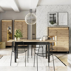 Quant Wooden 2 Doors Display Cabinet in Oak Artisan - Furniture One Shop