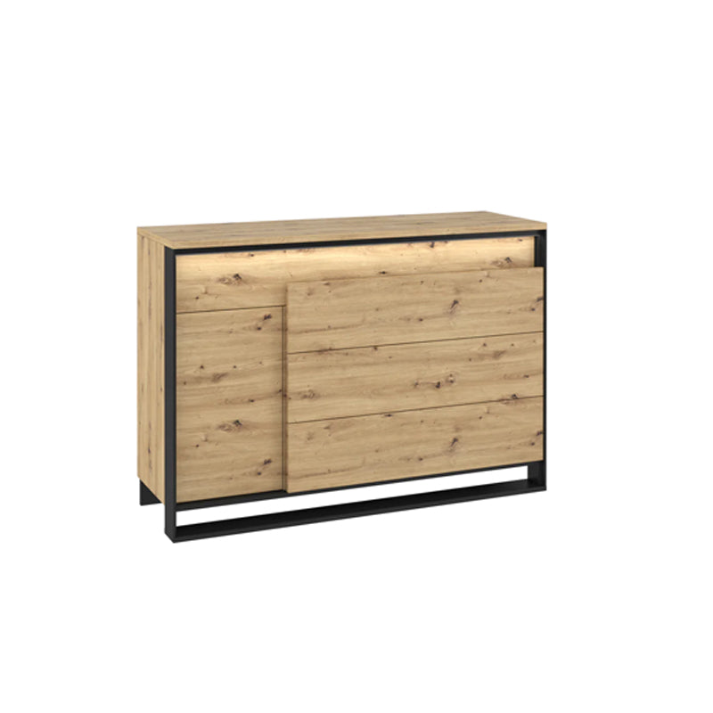 Quant Wooden 1 Door 4 Drawers Sideboard in Oak Artisan