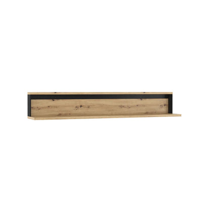 Quant Wooden Wall Shelf in Oak Artisan - 155cm - Furniture One Shop