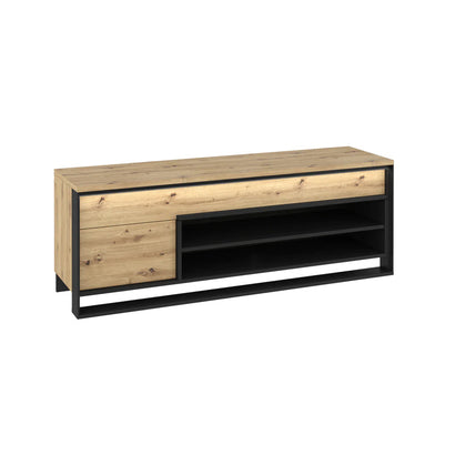Quant Wooden TV Stand in Oak Artisan - 155cm - Furniture One Shop