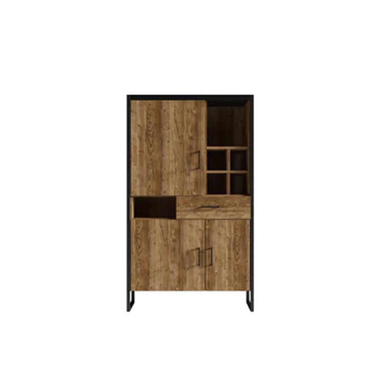 Tarabo Wooden 2 Doors Display Cabinet in Oak Canyon