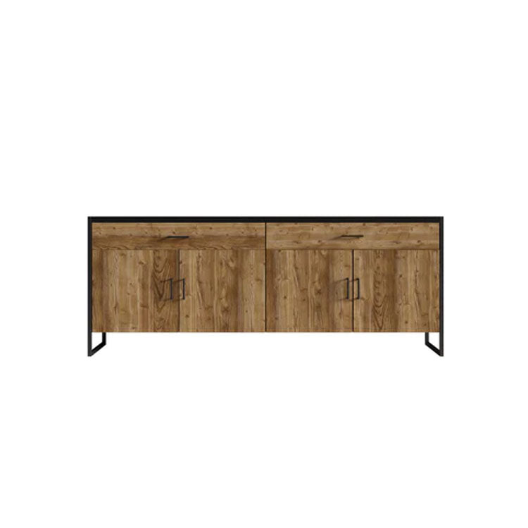 Tarabo Wooden 4 Door 2 Drawers Sideboard in Oak Canyon