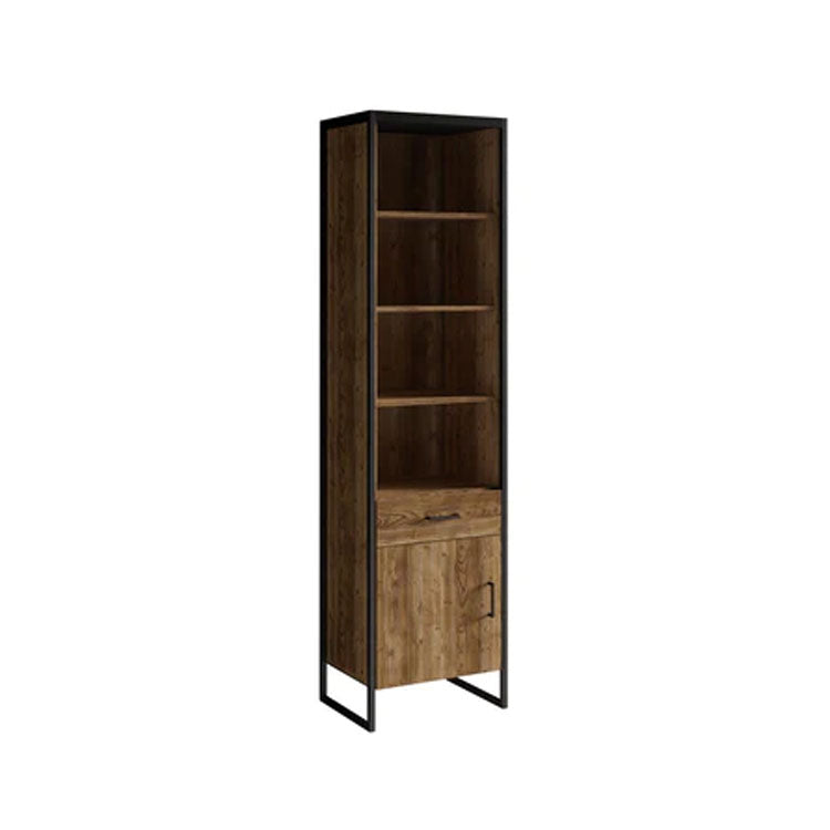 Tarabo Wooden Tall Display Cabinet in Oak Canyon