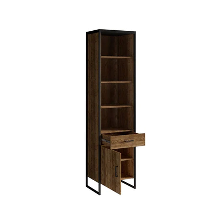 Tarabo Wooden Tall Display Cabinet in Oak Canyon