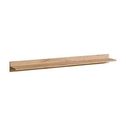 Thin Wooden Wall Shelf in Oak Wotan - 150cm - Furniture One Shop