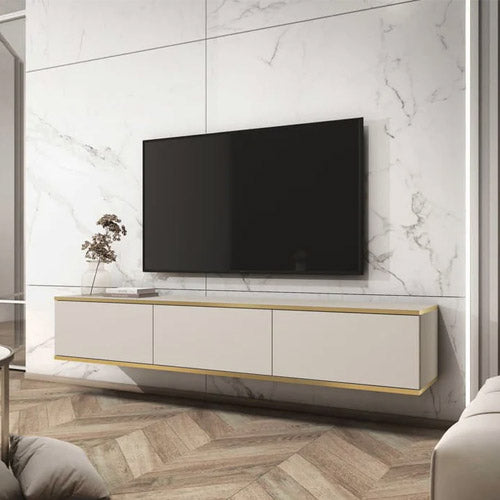 Oro Floating TV Cabinet in Beige - 175cm - Furniture One Shop